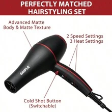 Goiple 21Piece Professional Hair Dryer Kit With Advanced Technology For Fast Drying,3 Temps,2 Speeds:Comprehensive Set For Efficient Drying, Reducing Frizz, And Enhancing Shine,Includes Blow Dryer, Thermal Protection Spray, Keratin Serum, Multiple Comb Attachments, Detangling Brush And Hair Clips For Versatile Styling Options, Ideal For All Hair Types And Daily Styling Needs For Both Men And Women