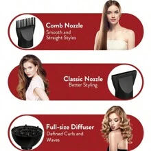 Goiple 21Piece Professional Hair Dryer Kit With Advanced Technology For Fast Drying,3 Temps,2 Speeds:Comprehensive Set For Efficient Drying, Reducing Frizz, And Enhancing Shine,Includes Blow Dryer, Thermal Protection Spray, Keratin Serum, Multiple Comb Attachments, Detangling Brush And Hair Clips For Versatile Styling Options, Ideal For All Hair Types And Daily Styling Needs For Both Men And Women