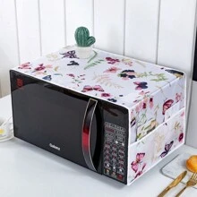 1/5pcs Microwave/Oven Cover With Double Pockets