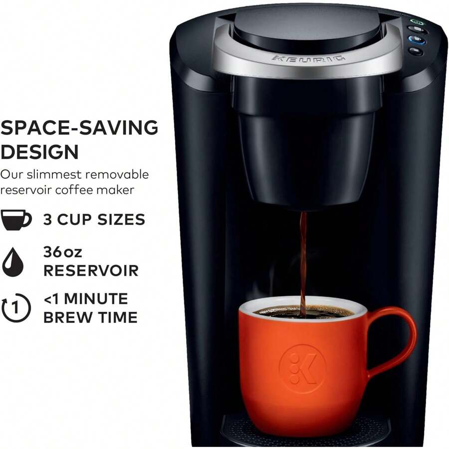 SingleServe KCup Pod Coffee Maker, With 3 Brew Sizes, Smart Start
