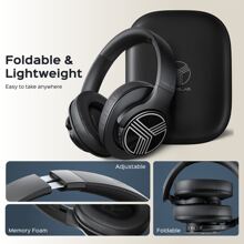 Z2 Bluetooth Headphones, Over-Ear, Active Noise Cancelling, Wireless, 35H Battery, Mic For Sport & Gym, Deep Bass, Signature-HD Sound - Black and White - View 8