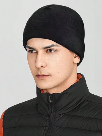 Pălărie din lână, în aer liber, rezistentă la vânt, șapcă caldă, unisex, îngroșată, toamnă iarnă, călărie, călărie, pălărie tactică Sherpa, fabricată din fibră de poliester