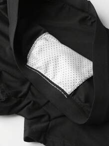 2pcs Men's Black Graphic Print Sexy Briefs, Elastic Daily Underwear - Black - View 7