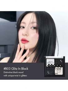 Rom&nd Better Than Eyes 眼影盘 B03 GLITZ IN BLACK，基础眼影盘，4 款日常自然色，X INAPSQUARE 联名款，丝绒质地，易于晕染，显色度高，哑光和珠光双色，高显色度，持久不脱妆，韩国彩妆，韩国化妆品，礼品 - B03 GLITZ IN BLACK - 查看 11