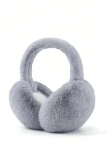 1pc Winter Ear Warmer With Faux Rabbit Fur, Warm Thermal Lined Foldable Ear Muffs, Windproof And Foldable Ear Cover - Multicolor - View 9