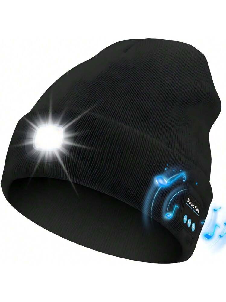 Cappello Invernale Bluetooth Con Luci LED 6 Modalità, Uomo/Donna, Ricaricabile USB, 500 MAh, Regalo - 5