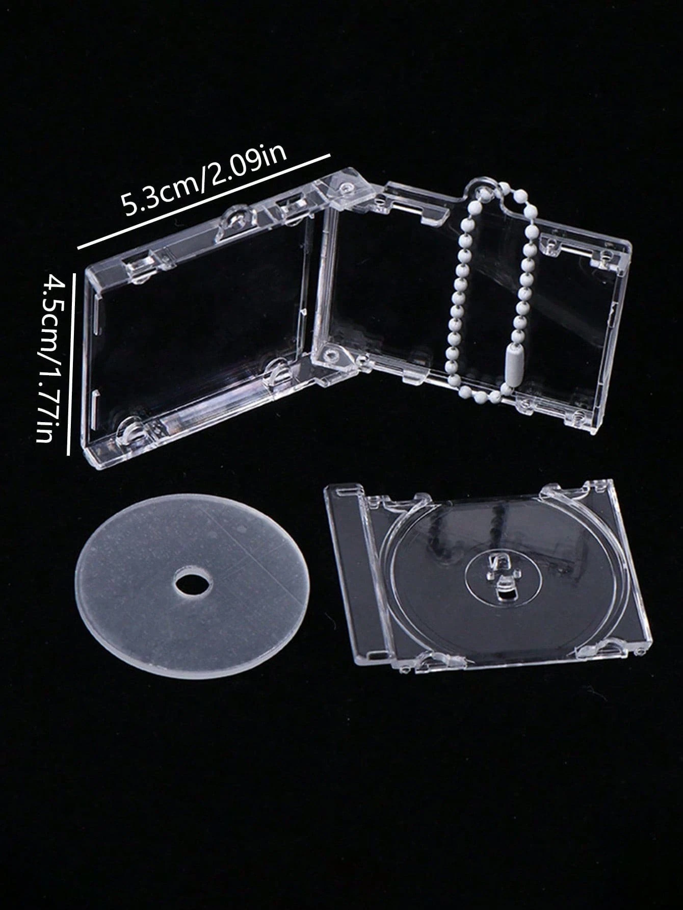 1/2/5PCS Mini CD Box Album Record Pendant Keychain Diy Acrylic ...