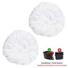 2 đầu lau nhà thay thế tương thích với cây lau nhà O-Cedar/Viled EasyWring Spin Mop - Đầu lau bằng sợi nhỏ có thể giặt được - Đầu lau nhà thay thế dễ vệ sinh, Vệ sinh, Nhà bếp - trắng - Xem 8