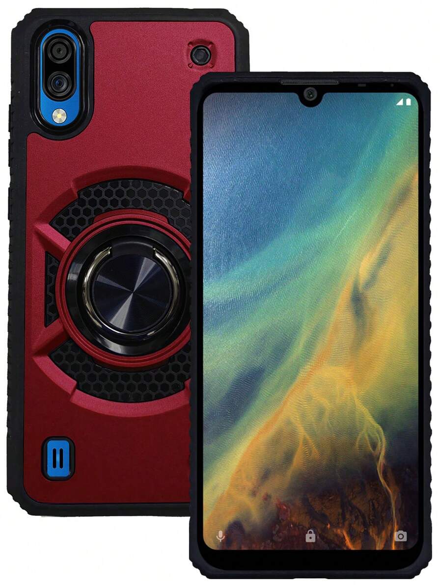 HEAVY DUTY CASE WITH CLIP OR RING FOR ZTE BLADE A5 2020 - Red - View 1