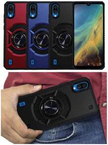 HEAVY DUTY CASE WITH CLIP OR RING FOR ZTE BLADE A5 2020 - Red - View 3