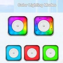 1 Set Mini Printer Sticker Printer Print Pod With 5 Rolls Sticker Paper, Color Lighting Modes For DIY Scrapbook, Travel, Notes, Label, Memo, Compatible With IOS&Android - Multicolor - View 2