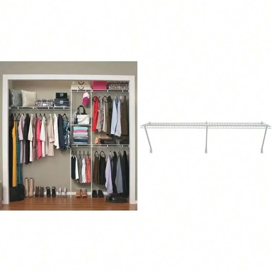 Home Furniture Wardrobes Closet Organizer Kit With Shoe Shelf, 5Foot