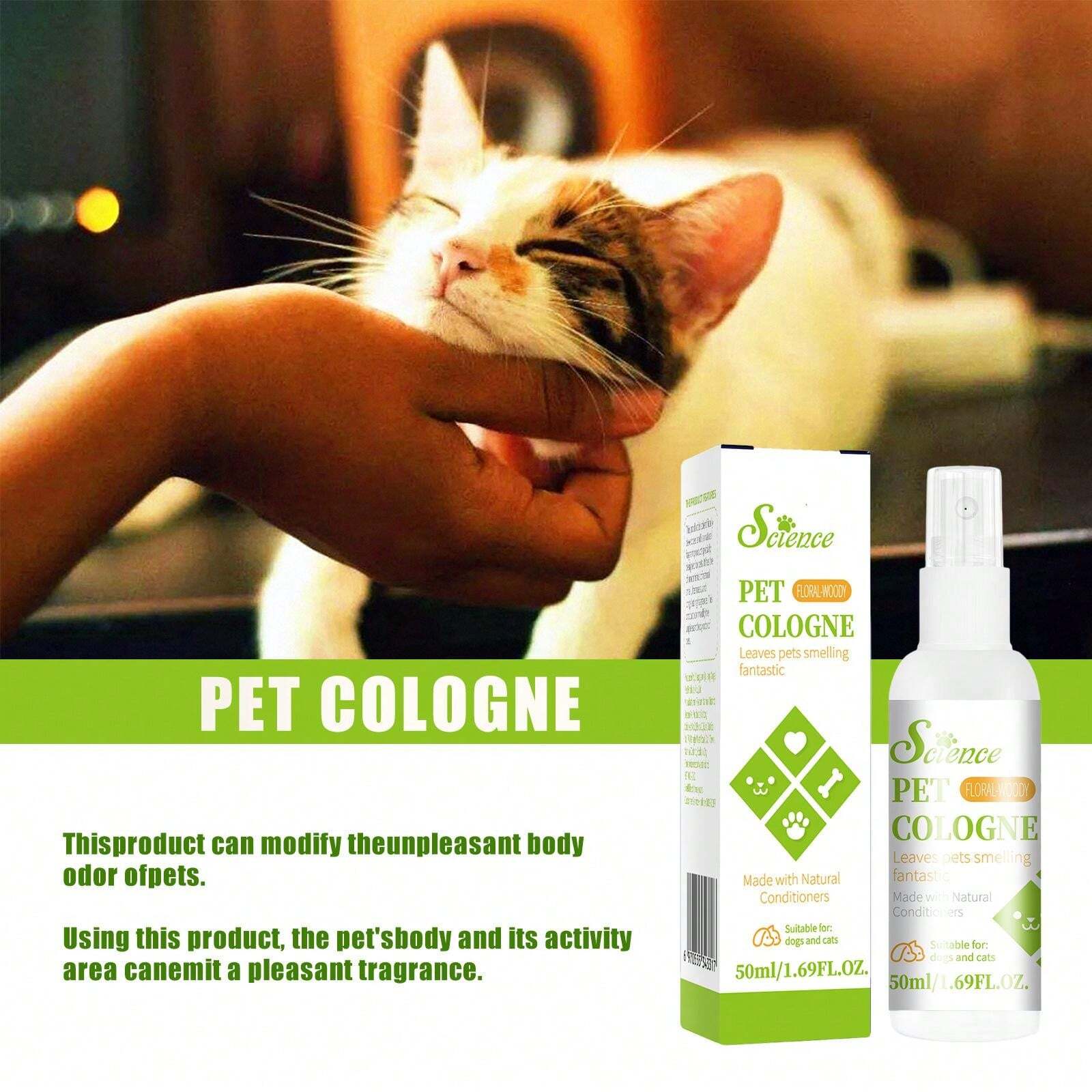 50ml Fragrant Pet Cologne, Long Lasting Scent, Removes Odor, Suitable