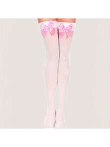 1 件简约光滑柔软蝴蝶结及膝长靴 - 彩色 - 查看 15