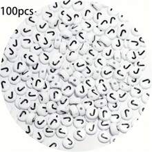 Acrylic Letter Beads Jewelry Making Kit - 100/200/300/500/800/1000/2000pcs, Bohemian Style DIY Bracelets, Necklaces, Keychains With Letter Charms, DIY Craft Supplies - Mixed Hollow Letter Beads With Game & Friendship Themes - Black and White - View 14
