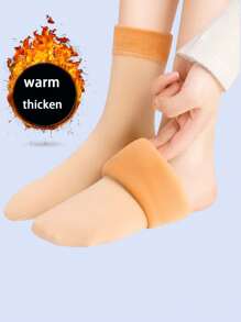 1/3/5 Pairs Women Middle Tube Socks, Women High Elastic Warm Socks, Solid Color Warm Socks Suitable For Men And Women Daily Wear