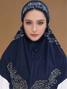 1 Stück Damen Abaya Zubehör innere Kappe Unterkopftuch Hijab Kappe Turban Hut Amira Hijab modischer einfarbiger Kinn Elastik Kopfbedeckung & Halstuch