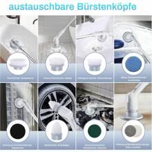 Electric Cleaning Brush, Electric Cleaning Brush, 2 Adjustable Speeds, Electric Cleaning Brush With 9 Drill Brush Heads, Battery-Powered Cleaning Brush With Adjustable Handle For Bathroom, Kitchen - 藍色 - 查看 4