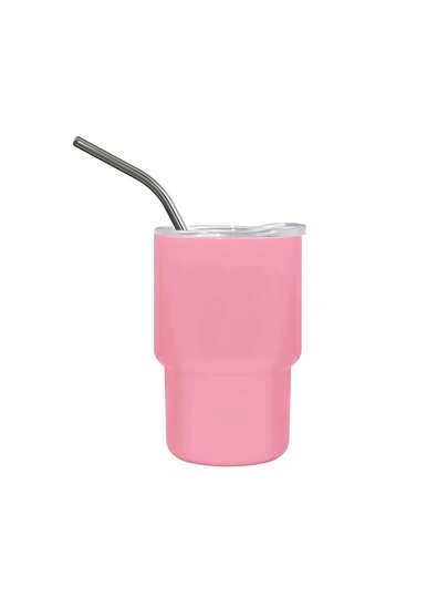 1 件/6 件 3 盎司迷你平底酒杯，带吸管和盖子，6 件套混色不锈钢空白升华迷你酒杯 3 盎司，适用于婚礼生日单身派对礼物