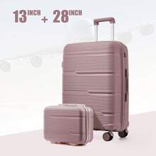 2024新款20英寸女士旅行加厚密码皮革行李箱，主板材质，24英寸/28英寸大容量行李箱，两件套时尚旅行箱，男女通用收纳拉杆箱，13英寸手提箱。旅行箱、手提包、旅行行李、登机箱、行李套装、背包、学习用品