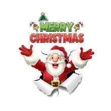 1 件圣诞老人马桶座墙贴，卧室和浴室厕所装饰贴花，自粘 - 彩色 - 查看 6