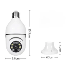 YASUHISA Cámara con Foco de Seguridad de 360° con Wifi HD para exteriores - Tipo de Enchufe B USA (110-127V) - Ver 7