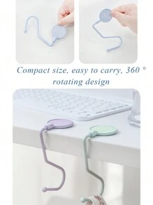 1 个莫兰迪色可旋转桌面挂钩，背包挂钩，不粘，优雅挂钩，时尚桌面挂钩，无需钻孔，精美礼物，携带方便，简易挂钩，办公用品
