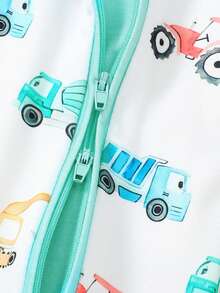 BrownBark Cute & Comfy Infant Cartoon Car Print Long Sleeve Jumpsuit, Baby Boy Casual Clothing - Multicolor - View 4