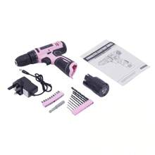 Pink Cordless Drill Set Electric Screwdriver Power Driver Kit For Women 26 Piece - 粉色 - 查看 4