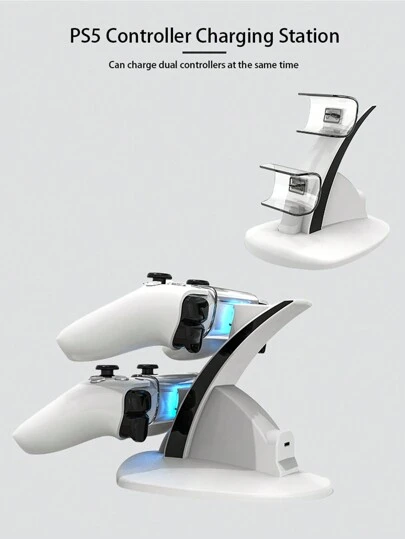 iplay 1pc P-5 Controller Charging Stand, P-5 Dual Charging Dock Station Charging P-5 Charger Dock For P-5,TYPE-C Charging Port Dual Controller Charging Station