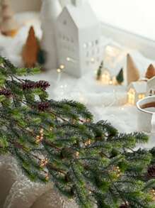 1 peça de 170 cm com 60 garfos de galhos de pinheiro Norfolk em rattan para decoração de Ano Novo, árvores de Natal, decoração de Ação de Graças, estilo inverno, resistente ao desbotamento - Ideal para decoração de casa, vasos, casamentos, festas, salas de estar, adereços para fotos, festas de aniversário, bolos e fotos. Ótima opção de presente para aniversários e Natal. Decoração de ambientes natalinos. Presentes de Natal para casa.