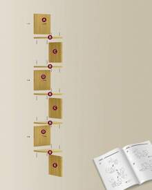 VASAGLE Corner Shelves - 黃色 - 查看 4