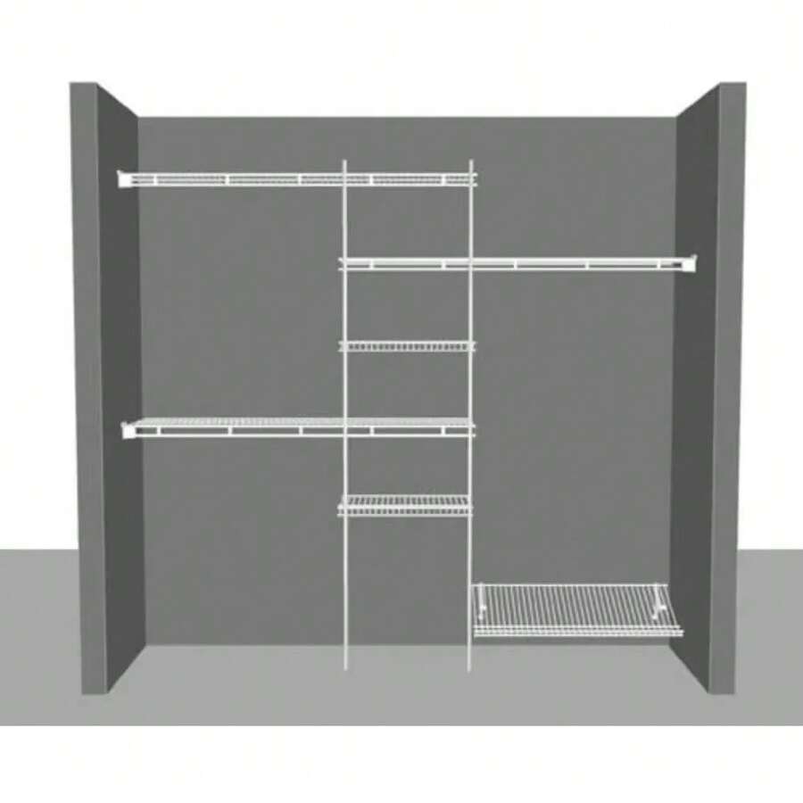 Home Furniture Wardrobes Closet Organizer Kit With Shoe Shelf, 5Foot