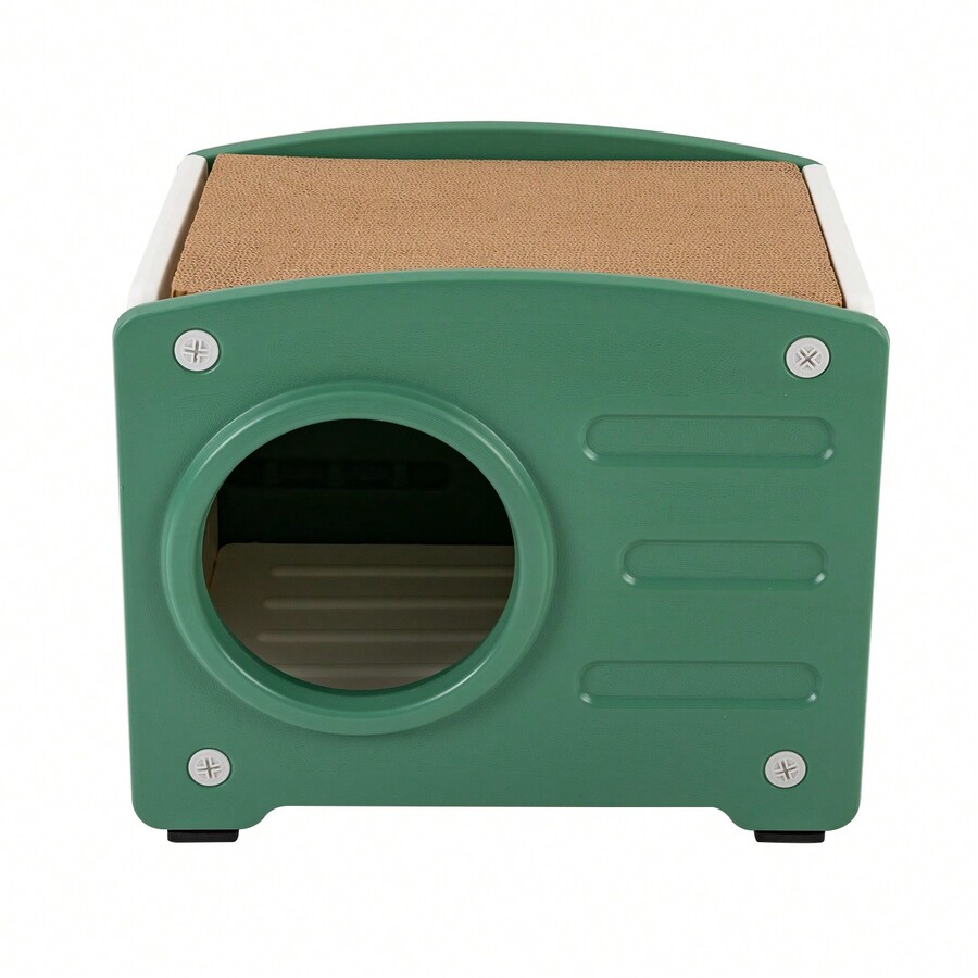 Cat Litter Box PE Cat House W/Cat Scratcher Cat Bed Hidden Cat