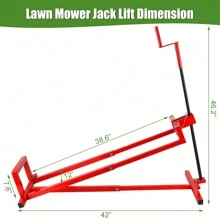 Riding Lawn Mower Lift Jack With 882 Lbs Weight Capacity Telescopic Maintenance Jack For Lawn Mowers And Garden Tractors - Red - View 8