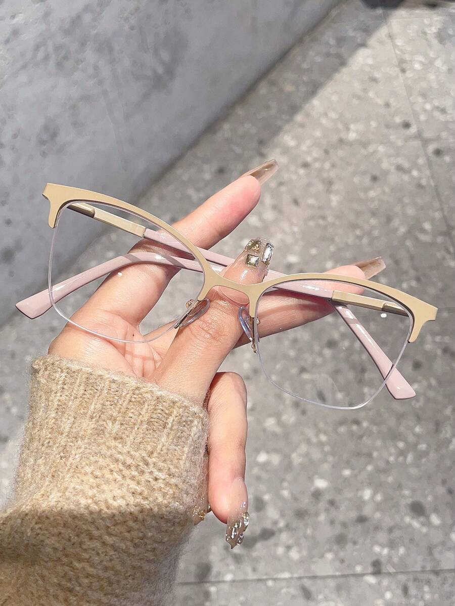 1 件女士猫眼半框电脑眼镜