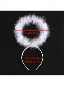 Party 1PC Elegant Angel Halo Headband Soft Faux Feather Hair Hoop For Women Princess Outfit Cosplay Costume Hair Accessories