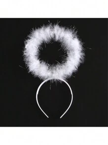 Party 1PC Elegant Angel Halo Headband Soft Faux Feather Hair Hoop For Women Princess Outfit Cosplay Costume Hair Accessories