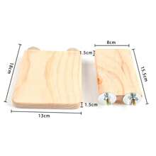 Bird Perch Platform Stand, Chinchilla Hamster Springboard Bird Standing Platform Wood Playground Cage Accessories For Small Anminals