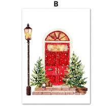 1 件圣诞节画廊墙胡桃夹子冬季鹿雪卡车海报墙壁艺术帆布印刷图片节日家居装饰无框架 - 彩色 - 查看 53