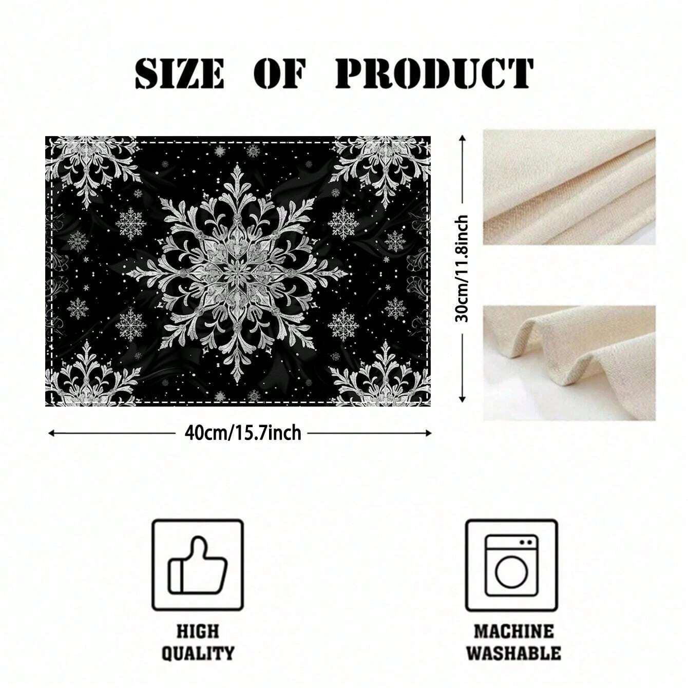 1set/1pc/4pcs/6pcs Christmas Placemat Christmas Colored Pine