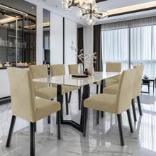 Ystyle Chair Covers With Backrest 4/6 Pieces, Stretch Chair Cover, Universal Chair Covers For Dining Room Kitchen, Washable Removable, Easy To Clean And Durable - Khaki - View 2