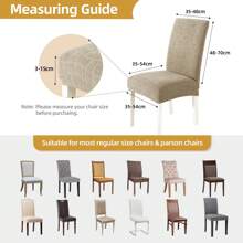 Ystyle Chair Covers With Backrest 4/6 Pieces, Kitchen Chair Covers, Stretch Chair Cover, Universal Dining Room Chair Covers, Washable Removable, Easy To Clean