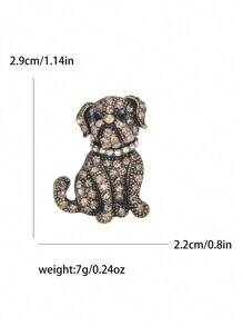 Enamel Dog Brooch, Women's Crystal Animal Brooch, Party Jewelry Accessory Gift - Dog - View 12