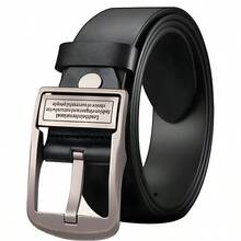 COOLERFIRE Thắt lưng da nam thời trang kim loại hợp kim khóa cài dành cho người lớn thương hiệu sang trọng quần jean công sở thường ngày thắt lưng nam thương hiệu dây đeo - Nhiều màu - Xem 3