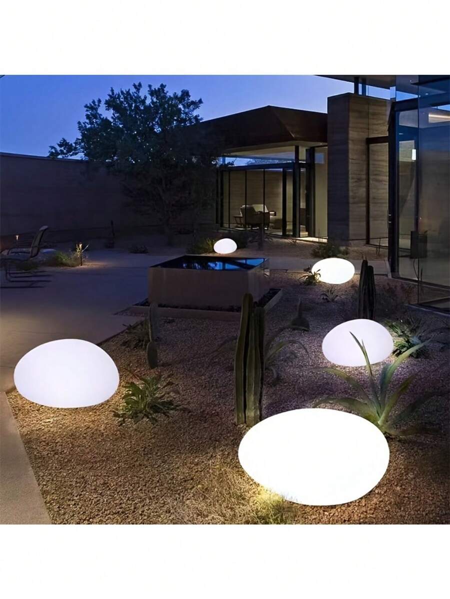 Solar Small Stone Garden Light Warm Light LED Courtyard And Lawn