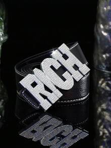 1 chiếc thắt lưng chữ Hiphop Punk, thắt lưng da nam cao cấp, thích hợp để đeo hàng ngày làm quà tặng tiệc - vành đai thư - Xem 5