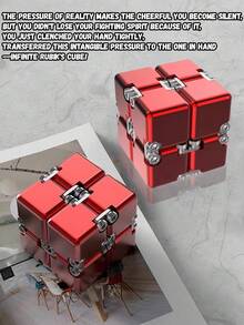 1 件 DIY 无限魔方新奇减压手指玩具，小巧便携，可拆卸和重新组装，精致的全金属质感，抗压力玩具 - 彩色 - 查看 3