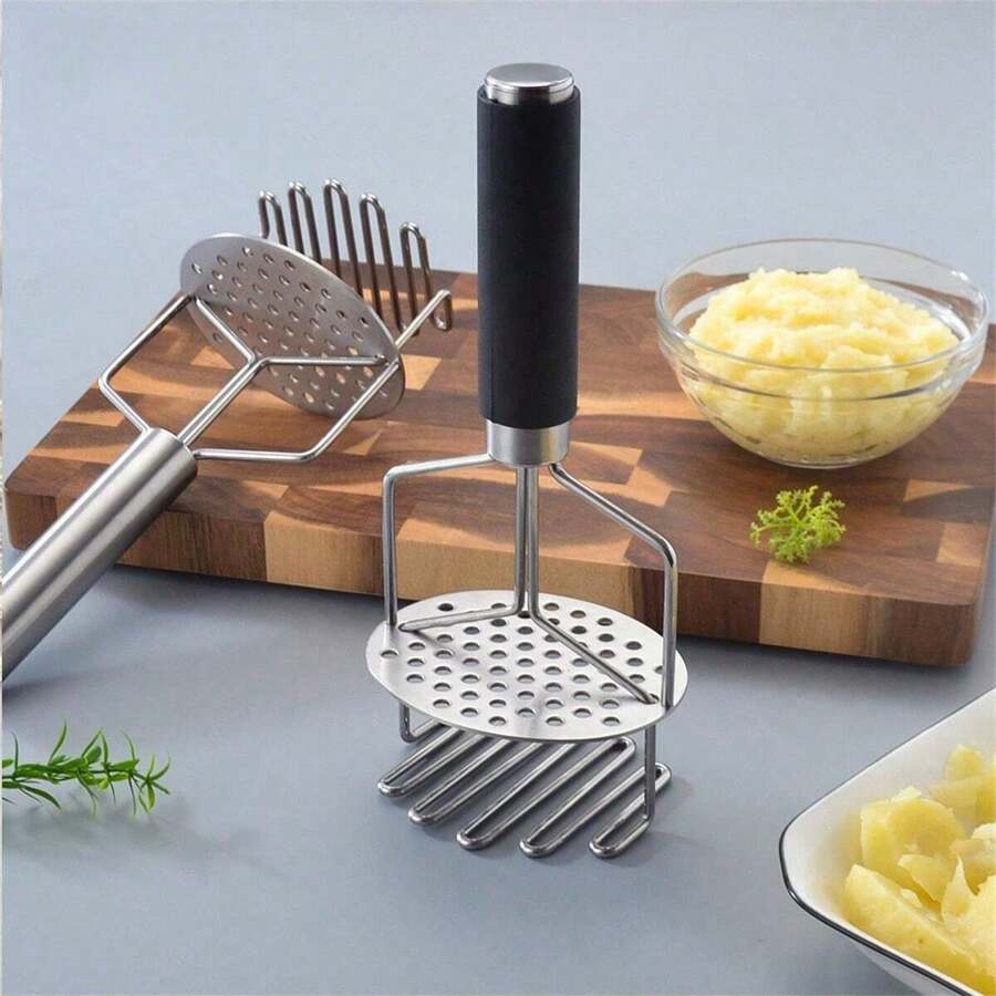 Stainless Steel Baby Food Masher And Potato Ricer, Egg Beater, Stand Up Style Ricer With Strainer - Potato Masher - View 1