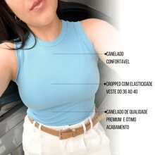 Women's Candy Colors Ribbed Cropped Tank Top Summer - 紫紅色 - 查看 2